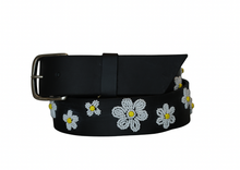Load image into Gallery viewer, TKC Daisies Beaded Belt Wide Width - Brass Buckle