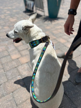 Load image into Gallery viewer, TKC Peacock Argyle Beaded Dog Lead