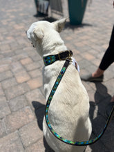 Load image into Gallery viewer, TKC Peacock Argyle Beaded Dog Lead