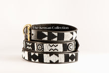 Load image into Gallery viewer, TKC Ebony &amp; Ivory Beaded Dog Collar